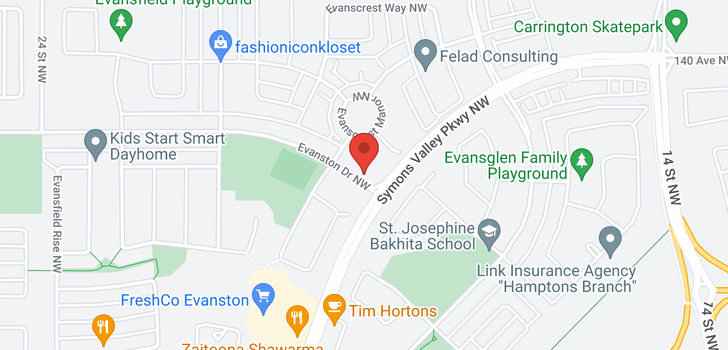 map of 1201 EVANSTON Drive NW
